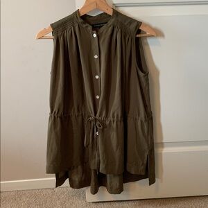 Banana Republic Olive Green Blouse XXSmall